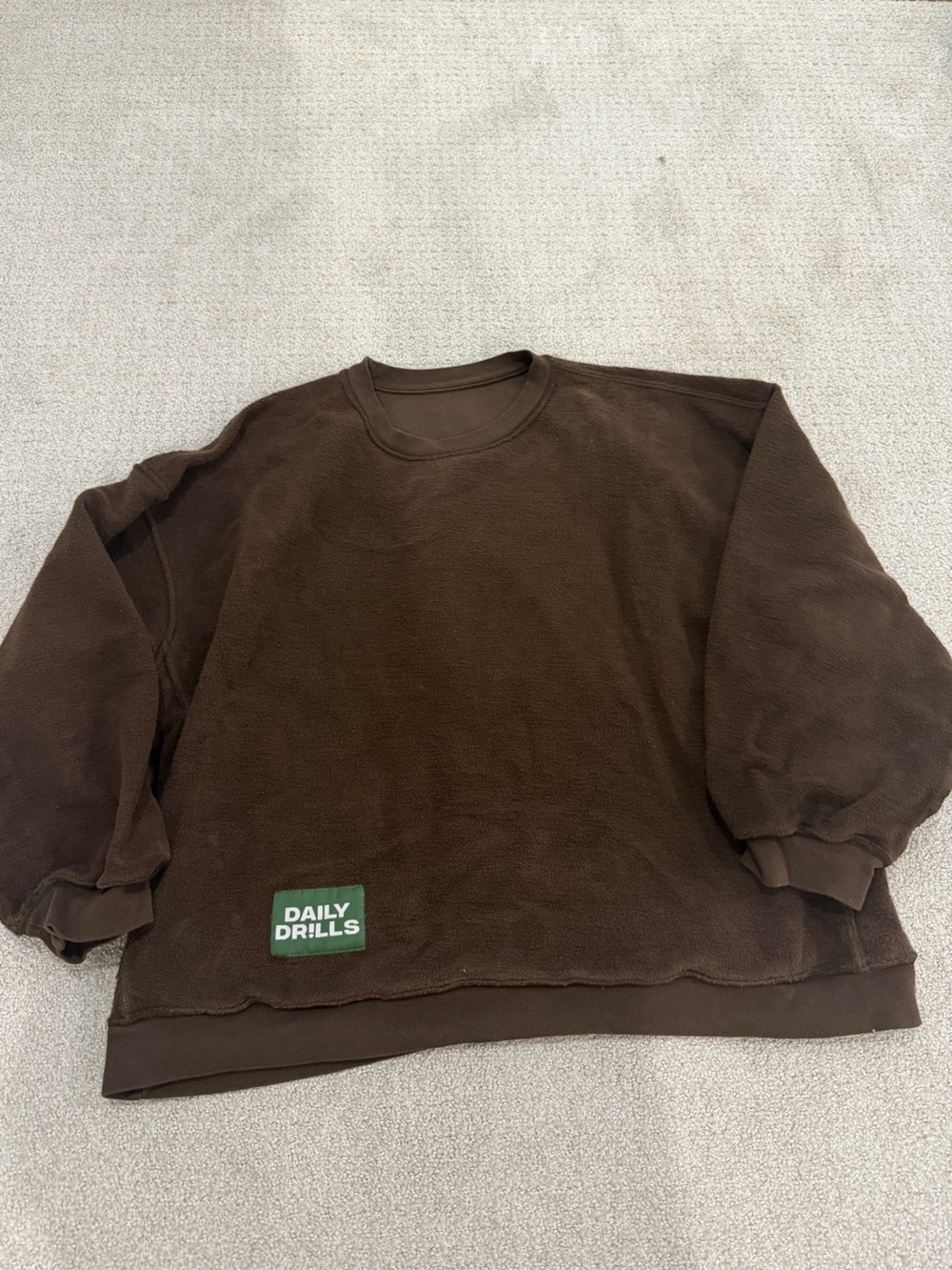 Daily Drills Brown Reversible Sweatshirt